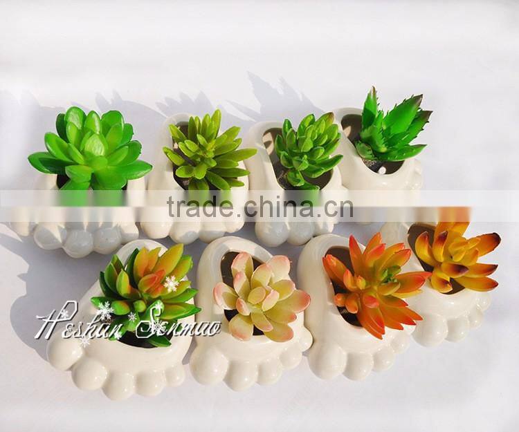 pure hand-made new arrival artificial succulent mini bonsai for indoor decoration