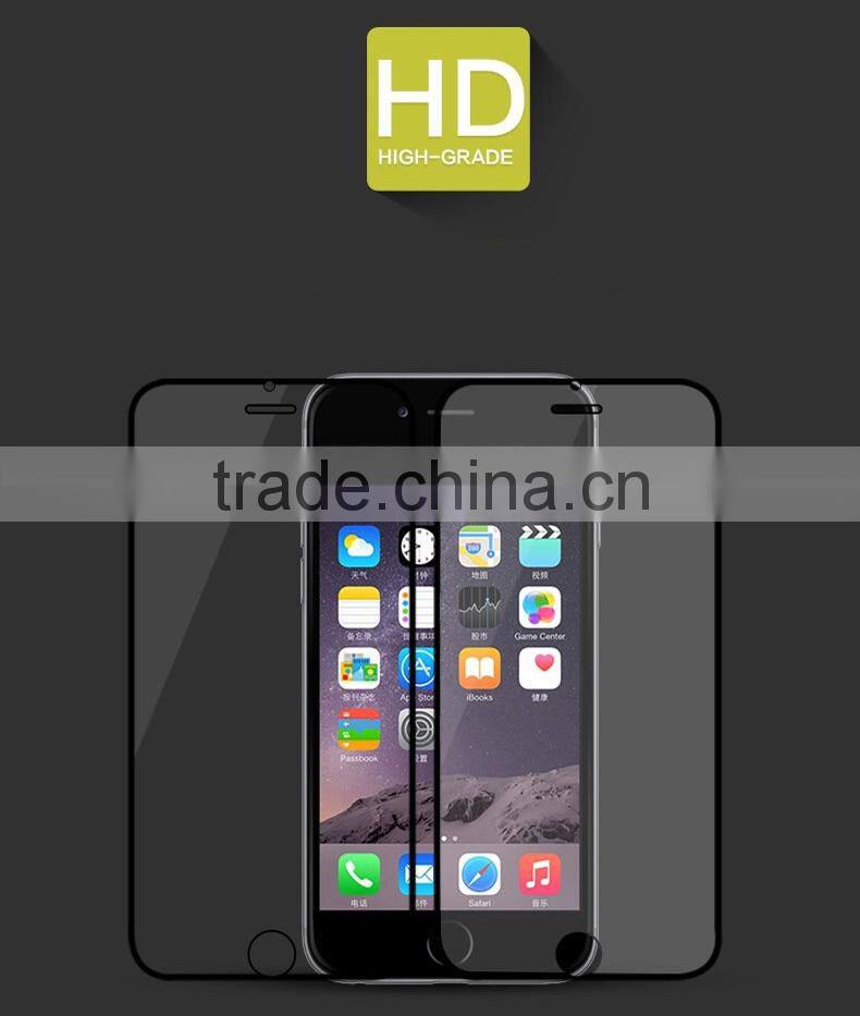 Full screen protector frame 9H 2.5D 0.3mm tempered glass protector for Iphone6 wholesale