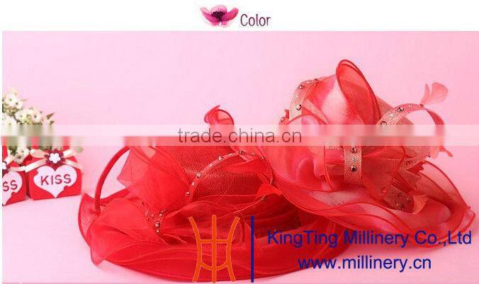 Wholesales Fashion Trendy Millinery Organza Hats