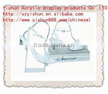 acrylic clear wall mounted shoe storage dispaly racks