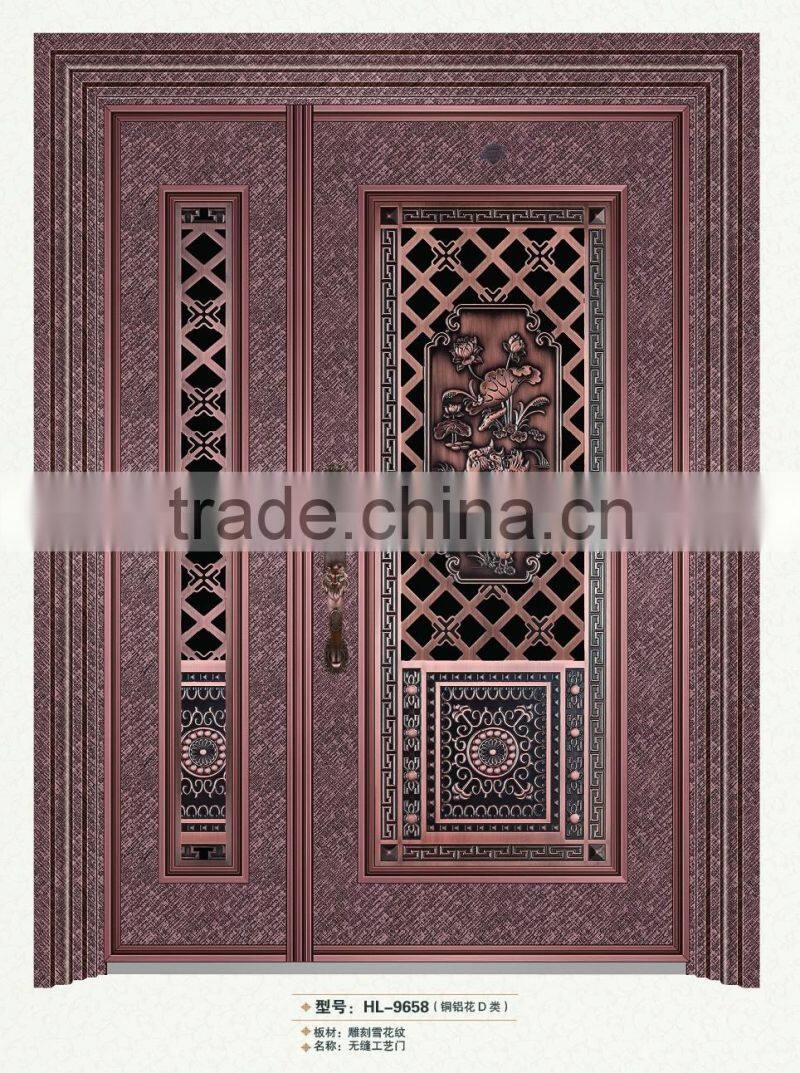 Security stainless steel swing door price