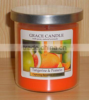 candle in glass jar, scent or unscented, color candle for wedding party or christmas decoration