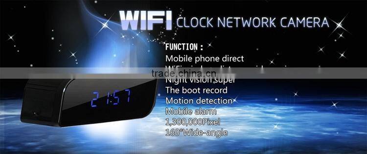 720P HD Nanny Security Night Vision Hidden Cam Camera Wifi Clock IP Camera