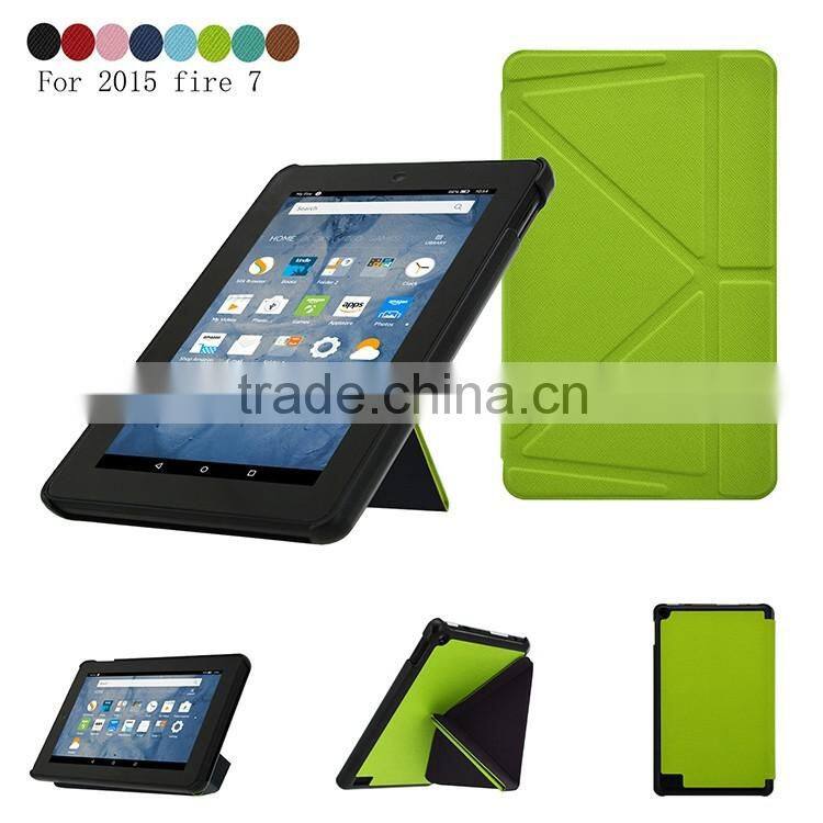 Newest Products 2015 New Leather Belt Clip 7 Inch Tablet Case Tablet Pc Case for fire 7 origami case
