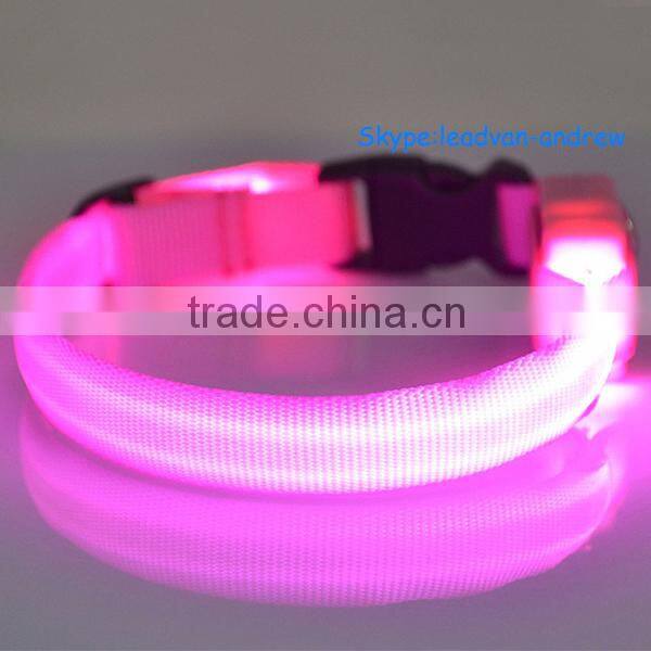 European and America Hot Selling Dog Lead Leash Pet LED Collar