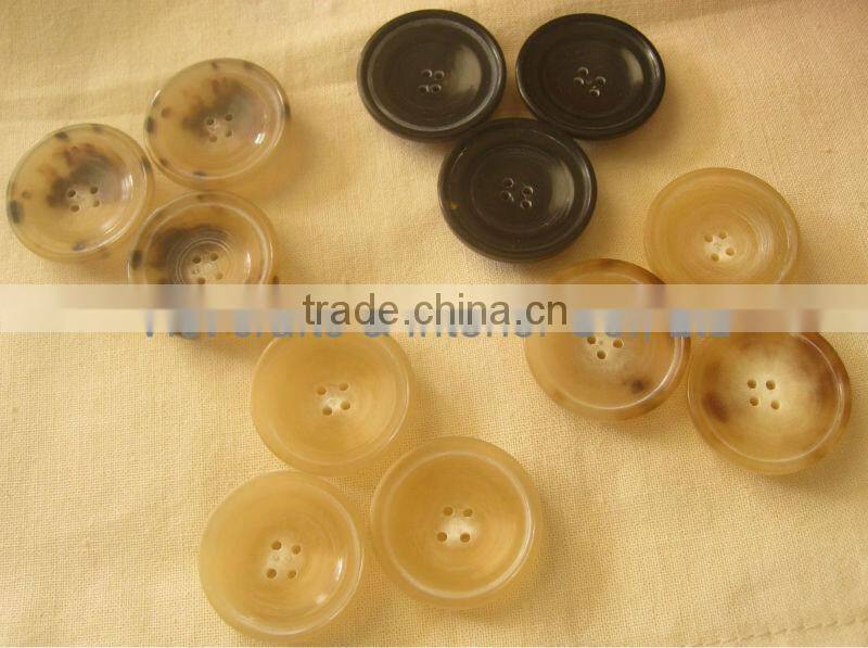 Buffalo horn buttons, horn button