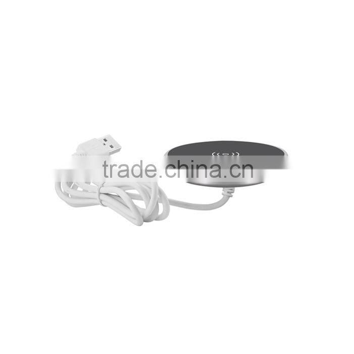 Hot sale Dimension 60mm desktop wireless charger best suit for most coffee/restaurant/hotel/computer table