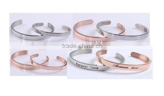 factory price custom plain bangles and bracelets stainless steel jewelry