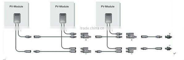 MC4 Y solar panel connector MC4 male to female to female
