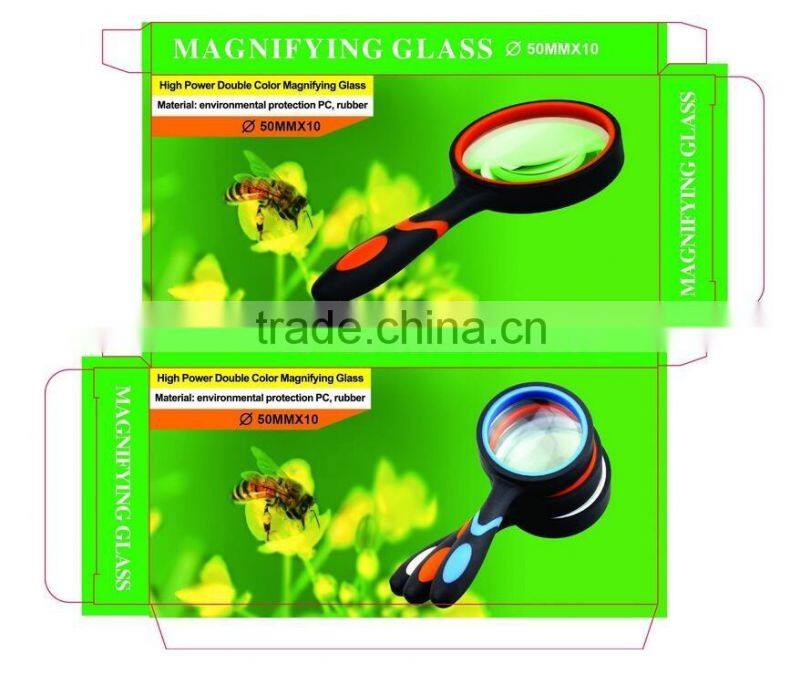 Handheld Magnifying Glass 10X High Magnification Power Magnifying Glass