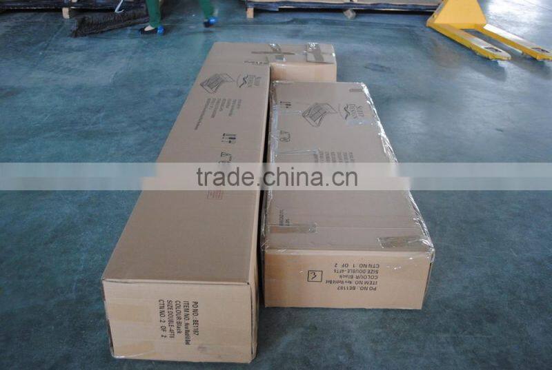 Exclusive italian designer curve PU leather LED bed