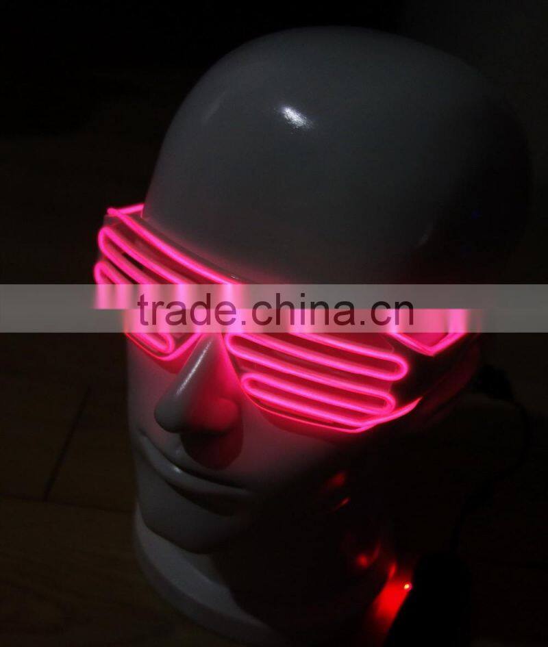 Yellow EL Shutter glasses / EL light Shutter glasses / EL Flashing Shutter glasses