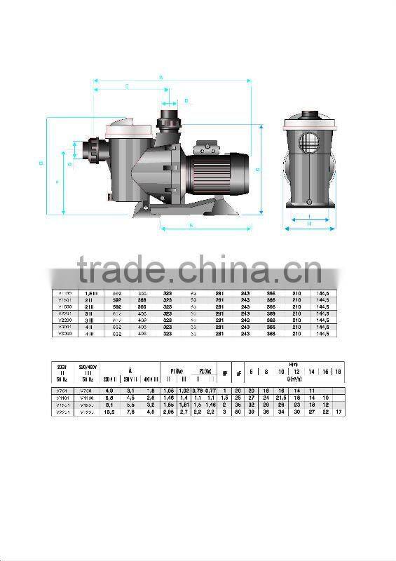 High quality swimming pool water pump