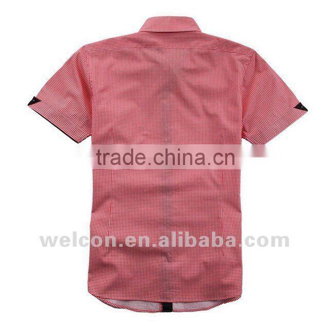 100% cotton European style popular short sleeve men's casual latest shirt designs for men