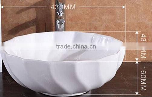ceramic basin ceramic bathroom round wash basin whict new design art basin Y666