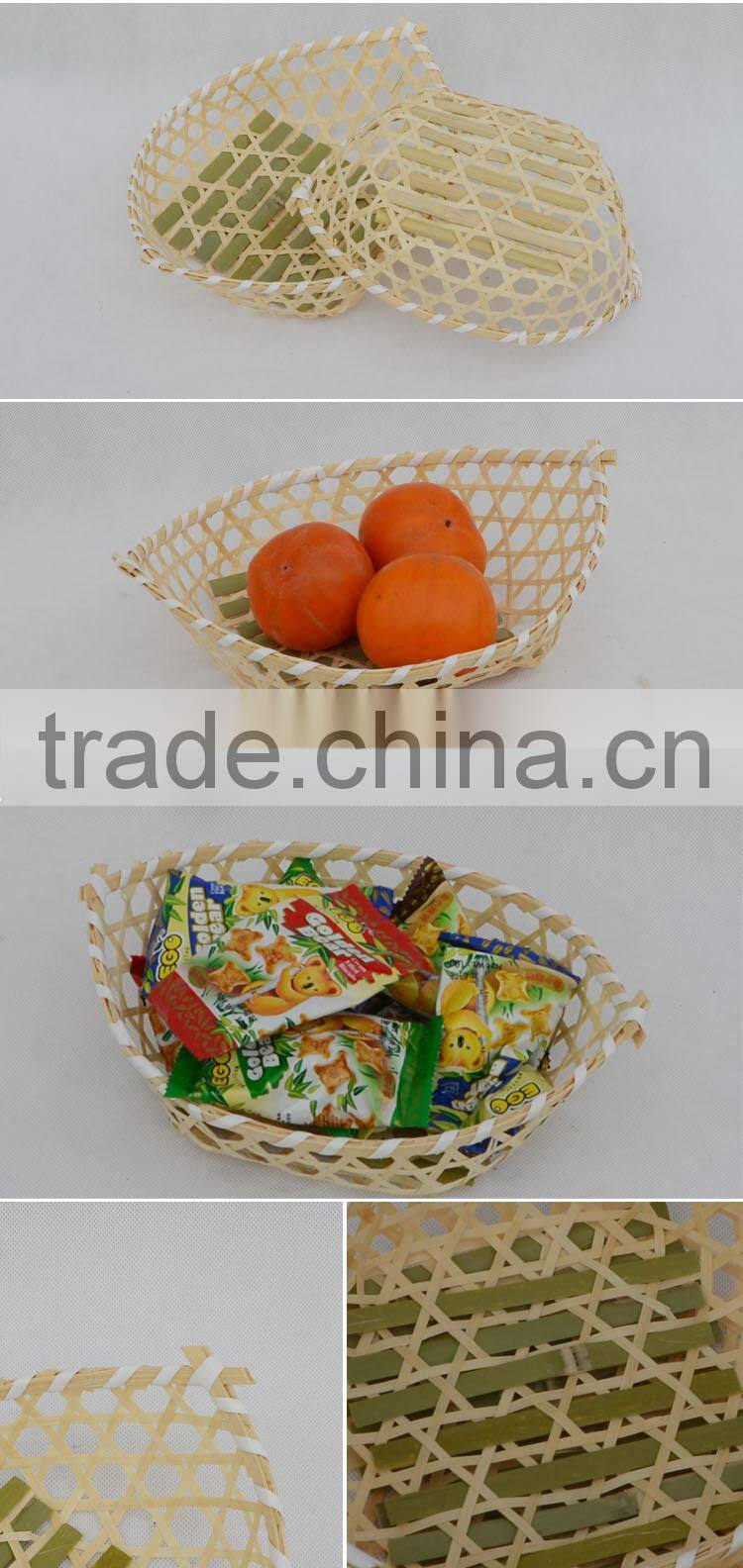 Small bamboo individual snack serving tray