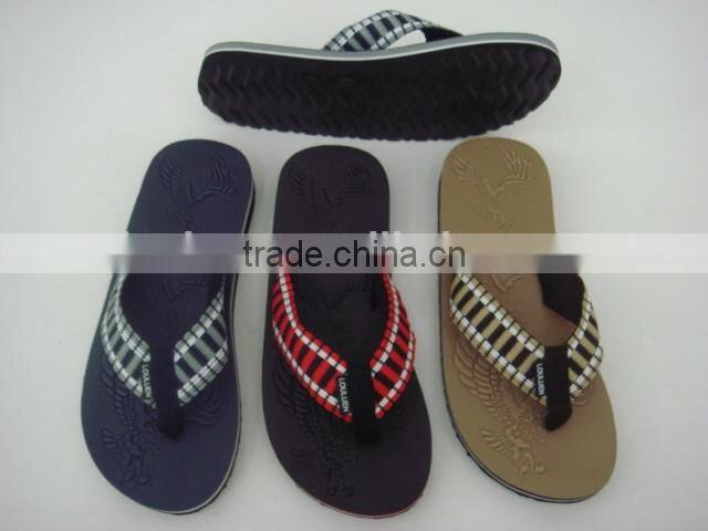 663 LOULUEN Fabric Strap Flip Flops Beach Slippers For Man