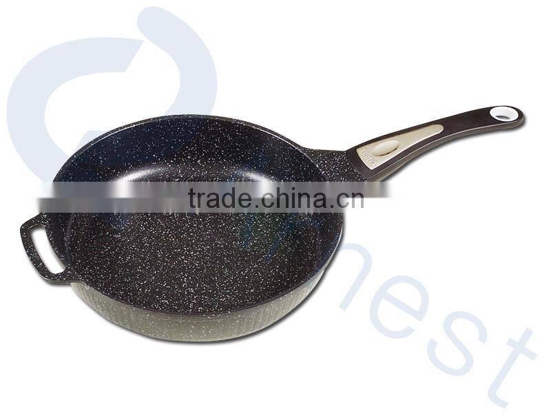 Arnest cookware kitchenware aluminum alloy cooking pans 4 layers marbel coating frying pan 20cm wide 75353