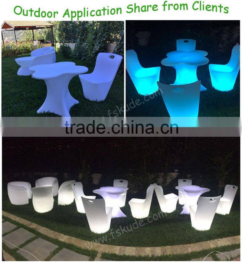 Event used illuminated LED circle bar counter with remote control colorful