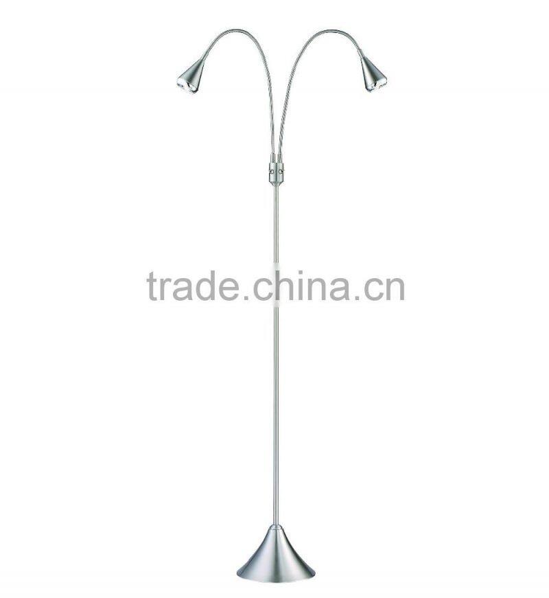 Good design of LED floor lamp made with two switch on the tube