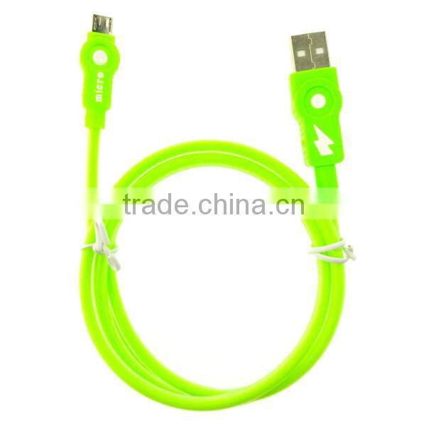 Hot Selling Colorful Micro Braided USB Cable with Aluminum Case for Mobilephone