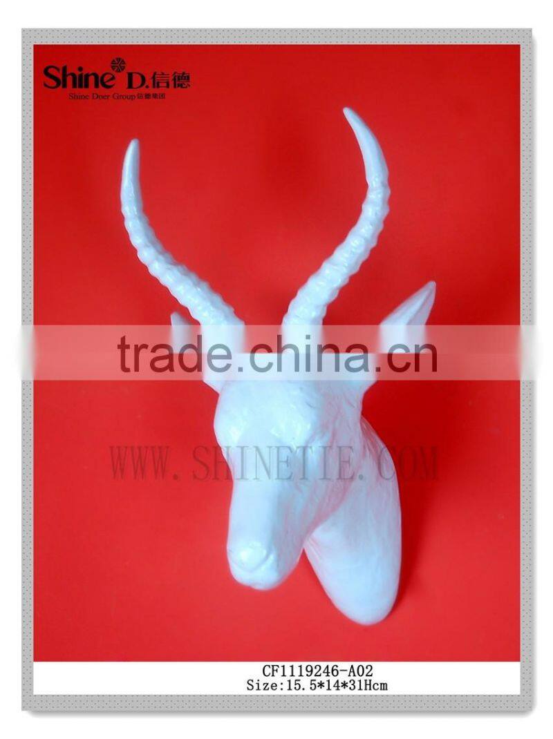 Wall Mounted Gazelle Head Polyresin Animal Decor Ornaments