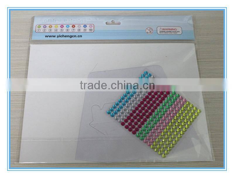 DIY mosaic acrylic sticker, new product acrylic sticker, carton DIY sticker crystal diy sticker