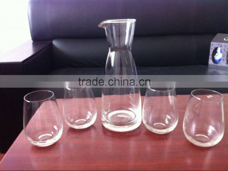 custom printed glass and carafe set