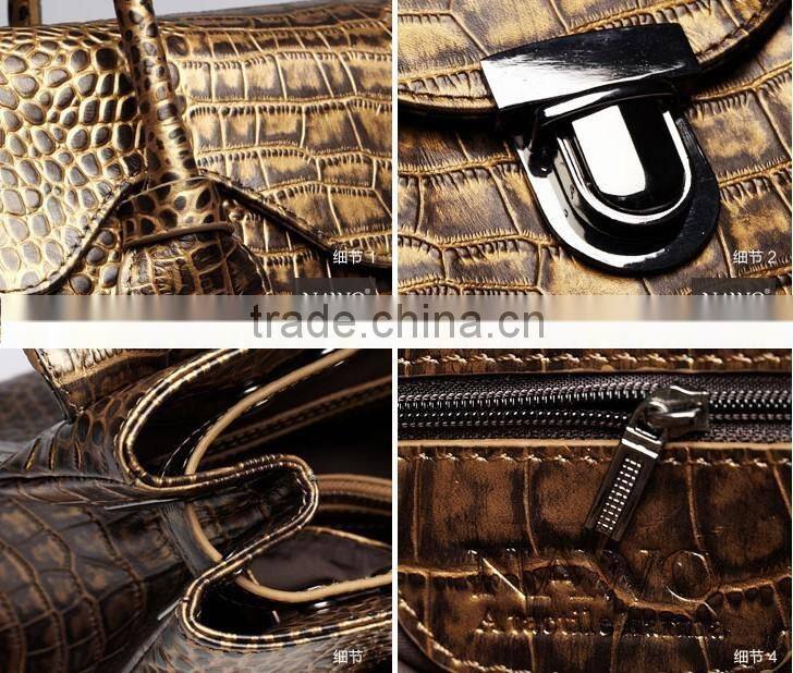 Luxury fashion brand leather ladies and girls office shoulder and tote handbag