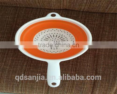 small collapsible plastic colander with handle foldaway colander