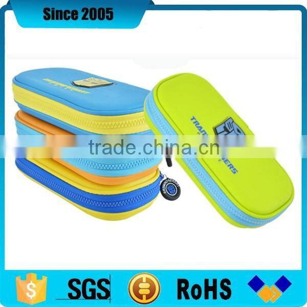 2016 dongguan cute eva pencil hard case with pvc puller
