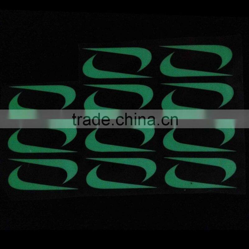 luminescent logo/Glow in the dark Heat Transfer for logo