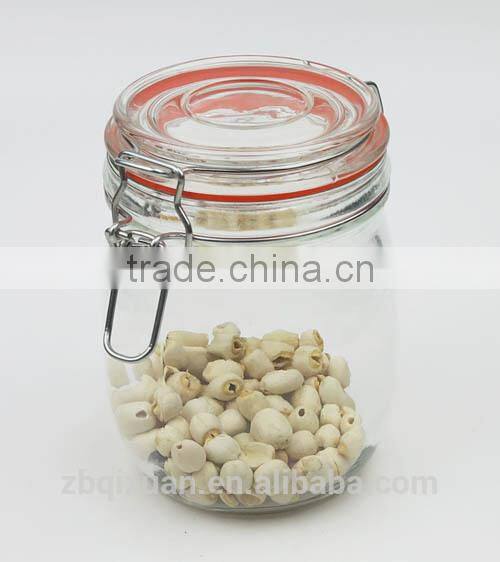 750ml Airght Glass Jar for Canning with Glass Lid &Silicon Ring