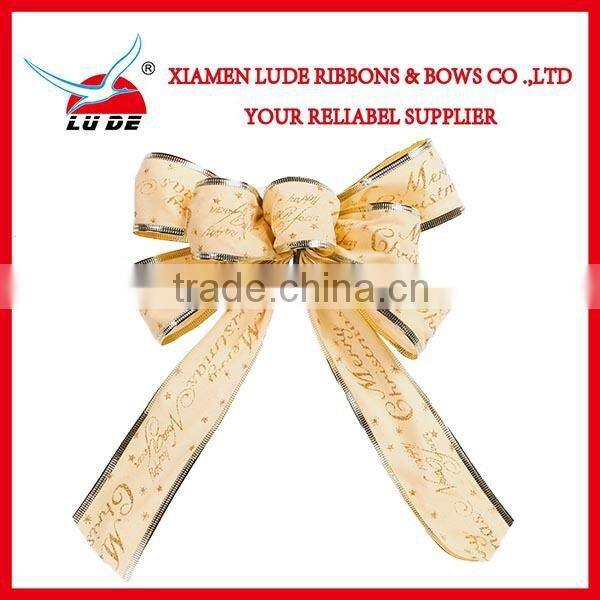 Pre-made Christmas ribbon bow For Holiday