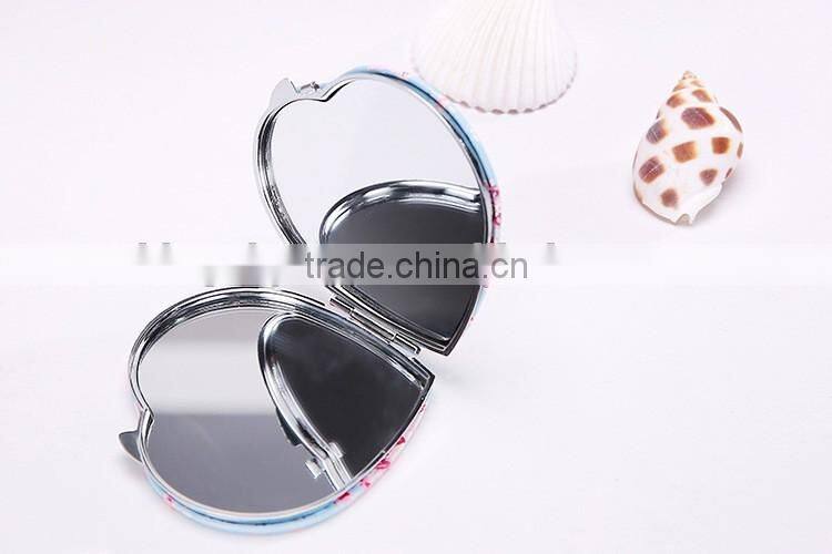 heart shape pocket mirror metal gift