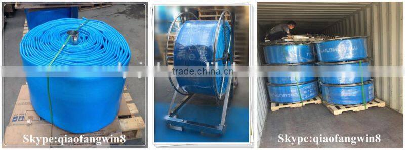 Large diameter and high pressure Agriculture water lay flat hose reel 12inch