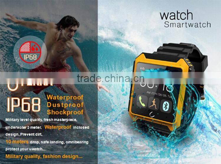 2015 New sport watch Phone with GPS/Heart Rate Monitor waterproof smart watch phone sync IOS android system C