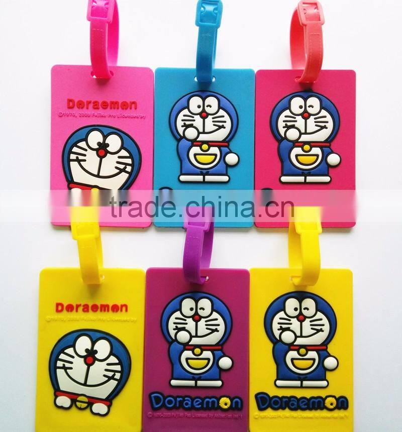 Animation Funny Custom Shape Travel Bag Tag Soft PVC Luggage Tag