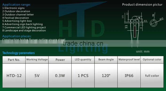 DC12V 12MM DMX Addressable Pixel Led /lpd 6803/9883 led pixel light