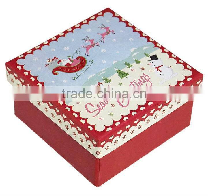 Hot!!! Customized Made-in-China Christams Romantic Cute Favor Gift Paper Box(ZDC13-015)