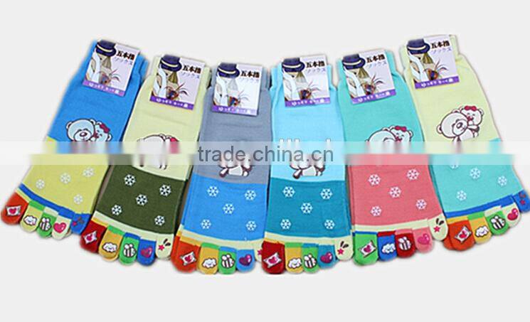 Women's five toe socks, little monkey toe socks, lovey cartoon toe socks