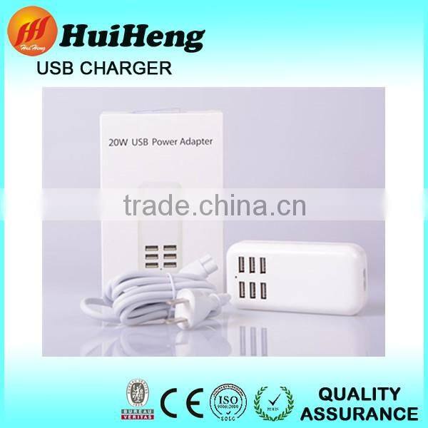 Top sale 6 port usb desktop charger uk plug 6 port usb charger