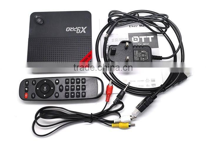 X9 Pro Android 6.0 Marshmallow TV Box 4K*2K USB 2.0 Embedded two Host Optional 2GB + 8GB