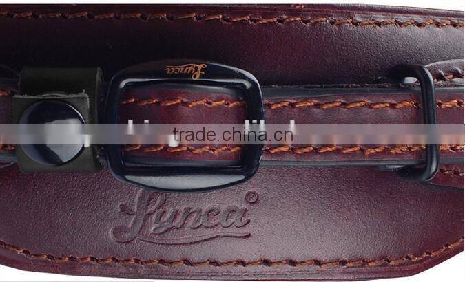 Factory supply LYNCA cowhide leather camera wrist strap with quick-release plate