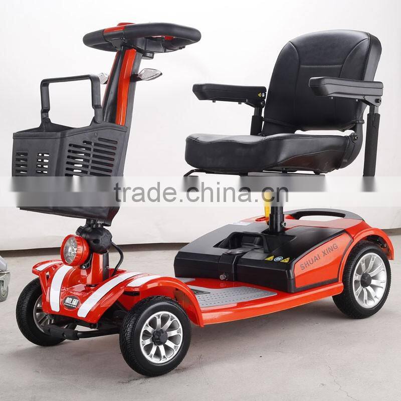 Portable 4 wheel elderly electric mobility scooter manufacturer for adults with good motor