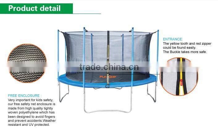 FUMJUMP2016 CE GS certificate inside ensousure rebounder 13ft adult outdoor trampoline bed