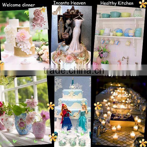 wholesale electro-plated pottery candle with flower shape