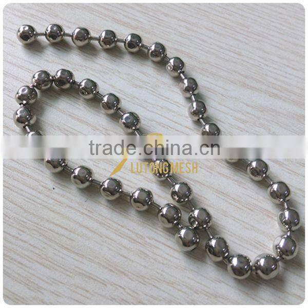 silver faceted ball chain curtain