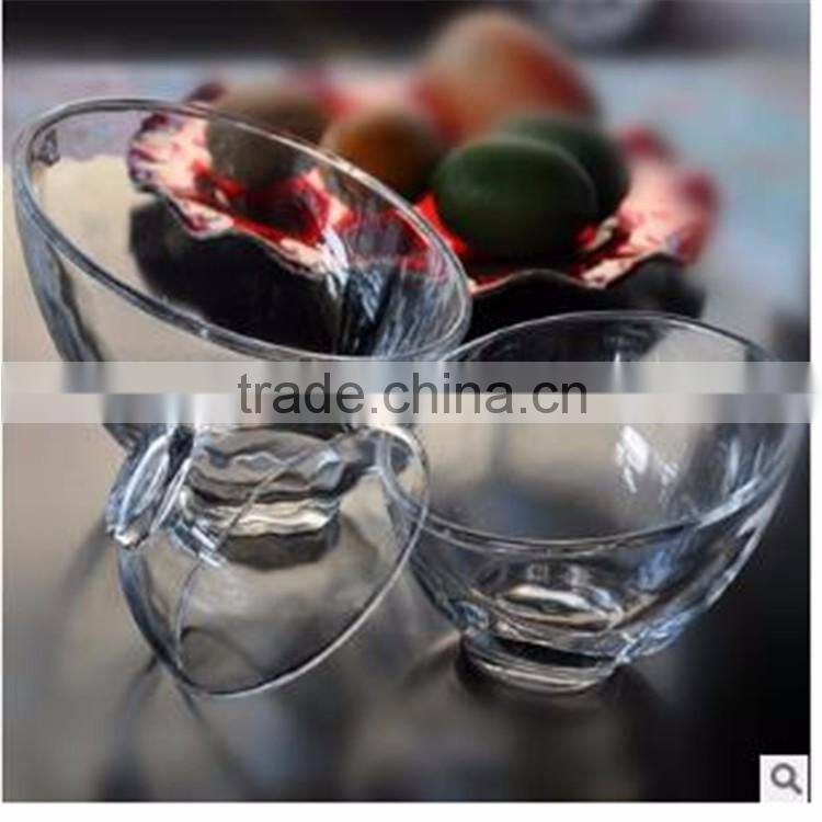 Pyrex oblique mouth glass bowl Fruit salad dessert bowls,3-Piece Glass Mixing Bowl Set, wholesale