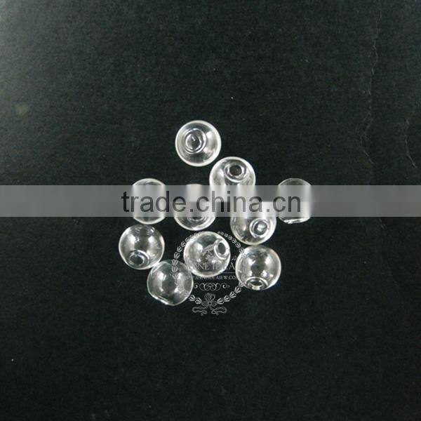 12mm round glass beads bottles with 2mm open mouth transparent DIY glass pendant charm findings supplies 3070076